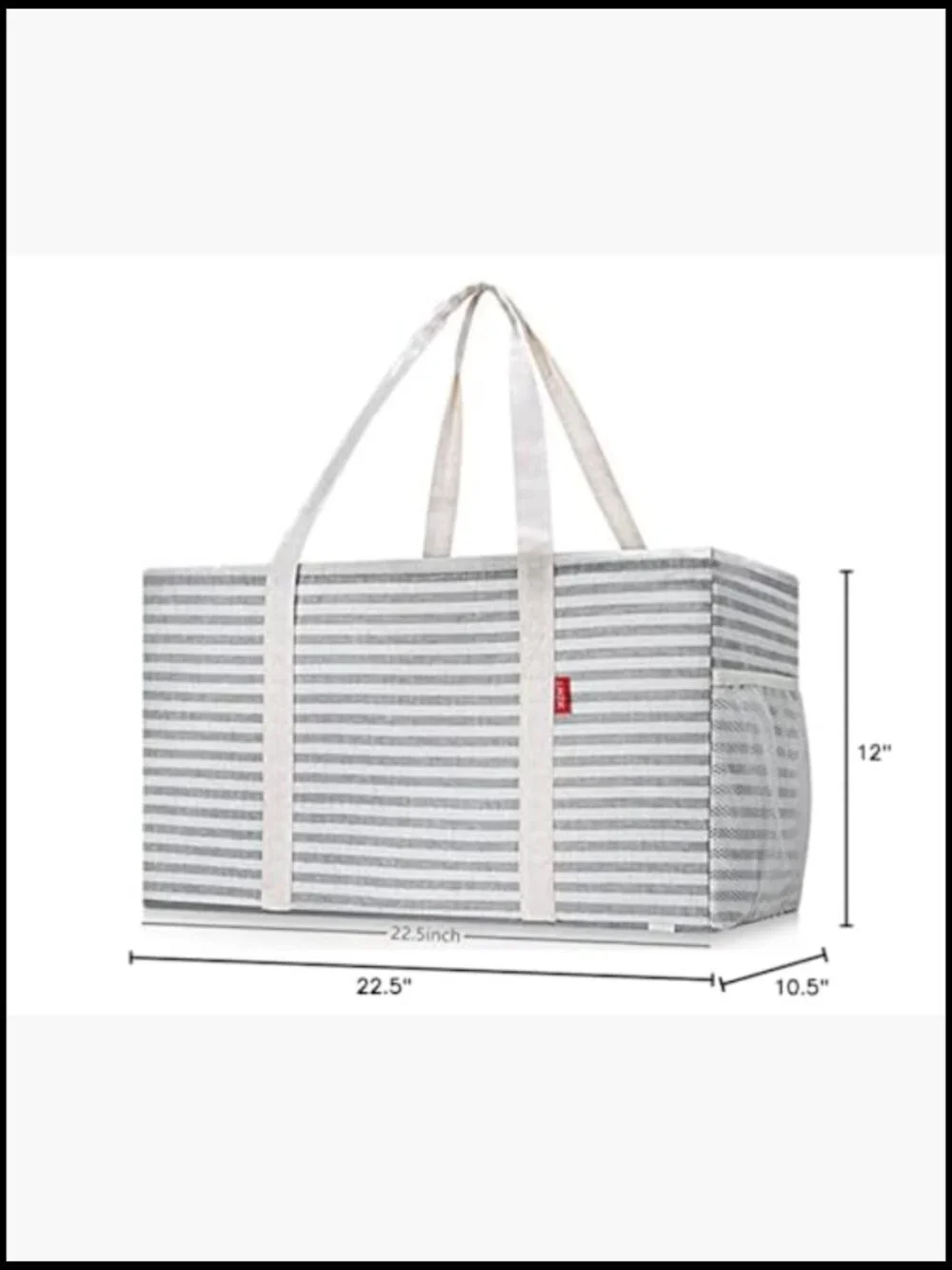 Standing Extra Large Utility Tote Bag Foldable Reusable Shopping with Handle